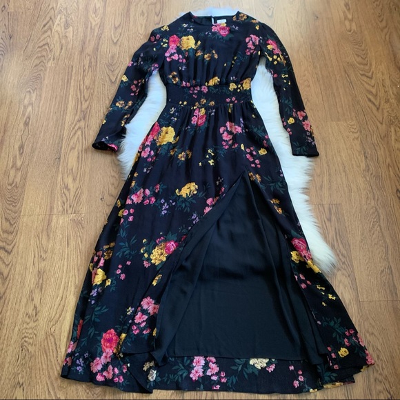 Wilfred Tilda Black Floral Maxi Dress Size Small - Picture 2 of 10